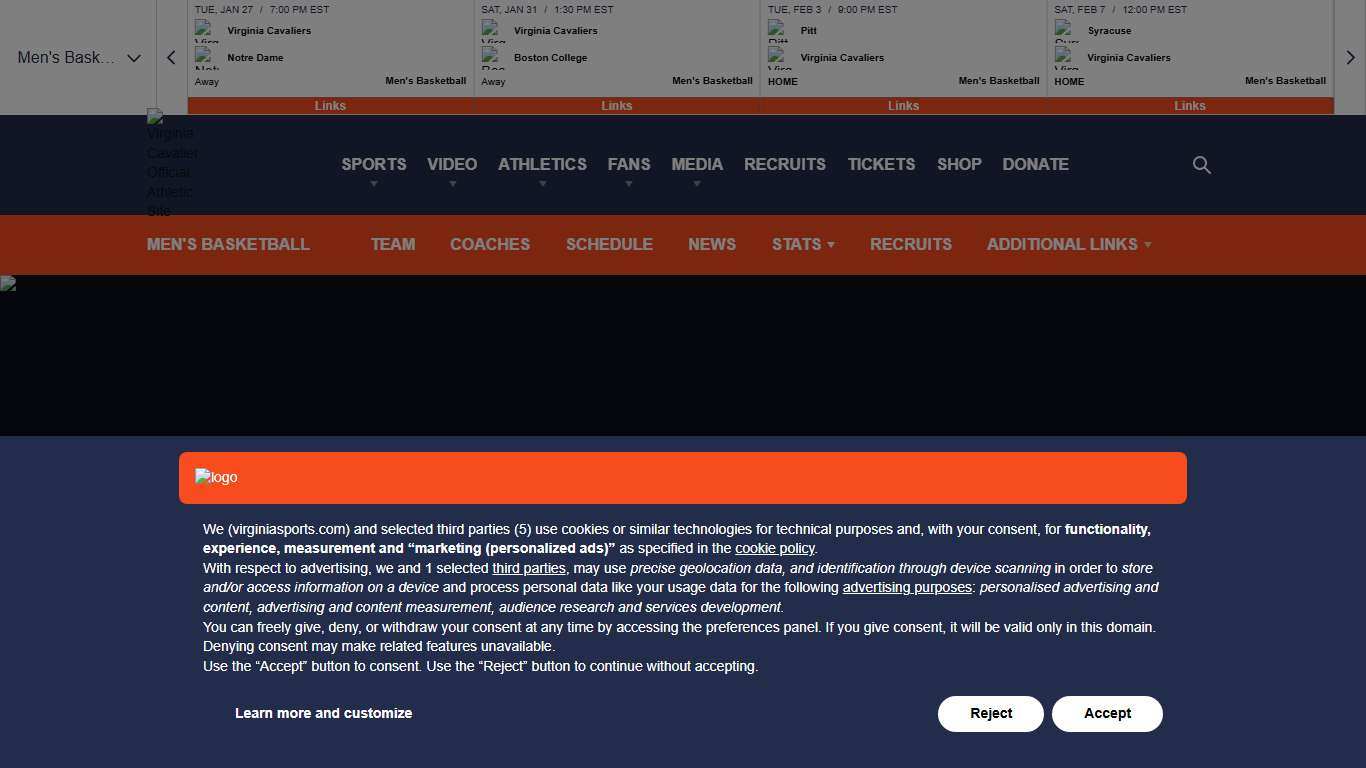 Home Page - Men's Basketball - Virginia Cavaliers Official Athletic Site